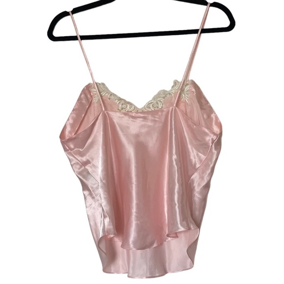 Vintage Victoria’s Secret Gold Label Pink Lace Satin Camisole Large - Picture 2 of 8